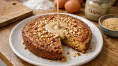 Çıtır Susam Kaplı Tahinli Tart Kek Tarifi - Sezenİşi - Yemek Tarifleri